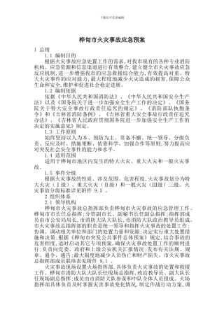 桦甸市火灾事故应急预案