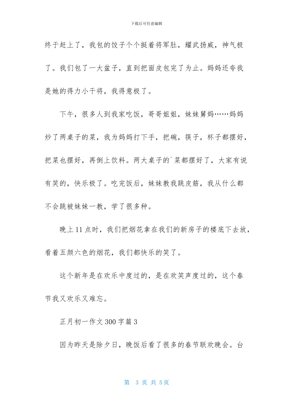 正月初一作文300字3篇_第3页