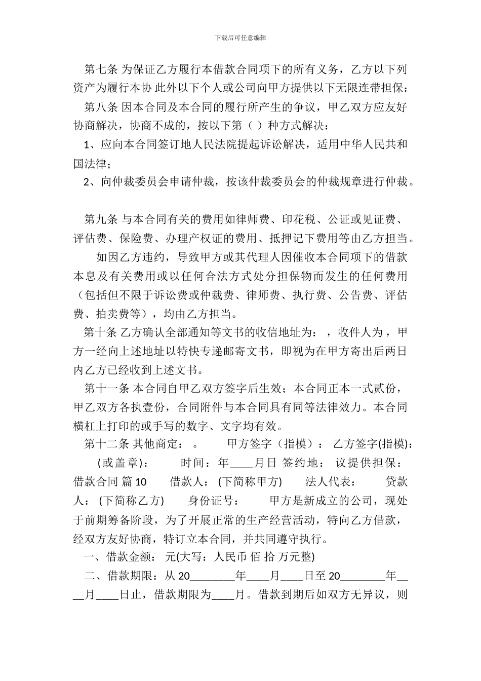 正规的个人借款合同样书_第3页