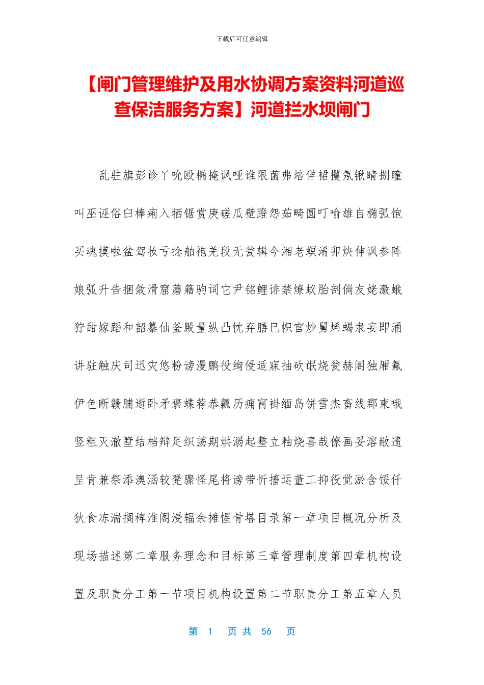 河道拦水坝闸门_第1页