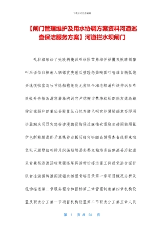 河道拦水坝闸门