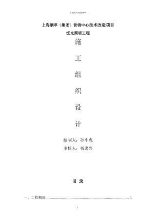 泛光照明施工组织方案x