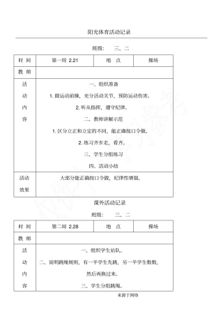 阳光体育活动记录38511