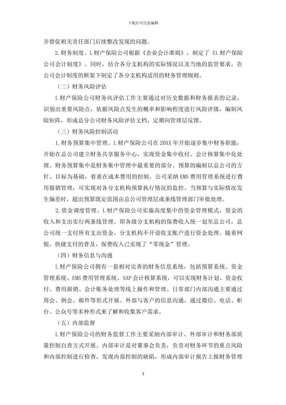 浅析财产保险公司财务风险内部控制_第3页