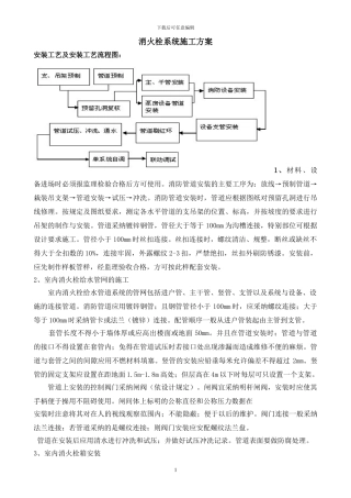 消火栓系统施工方案