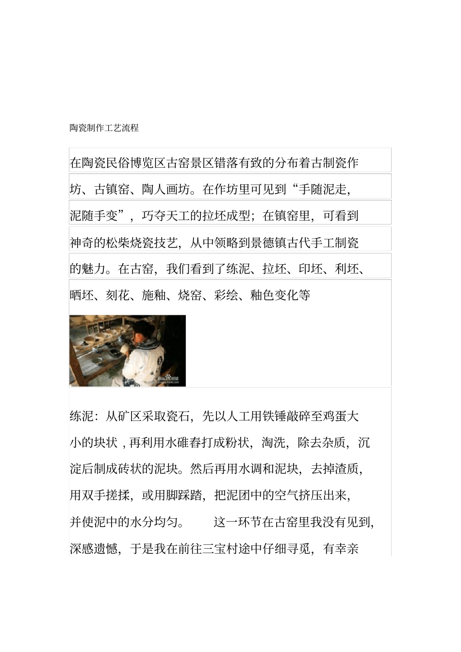 陶瓷制作工艺流程_第1页