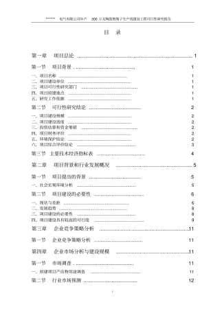 陶瓷绝缘子项目可行性研究报告