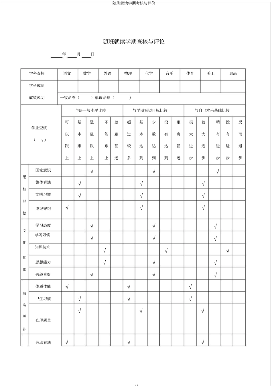 随班就读学期考核与评价_第1页