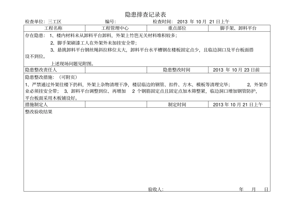 隐患排查记录表97735_第2页