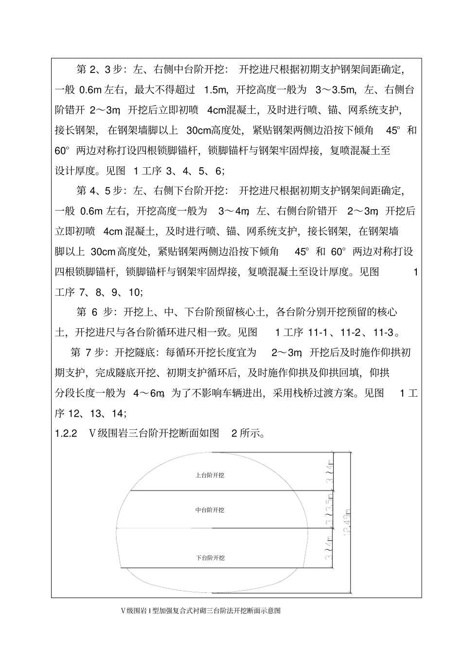 隧道三台阶七步开挖法技术交底_第3页