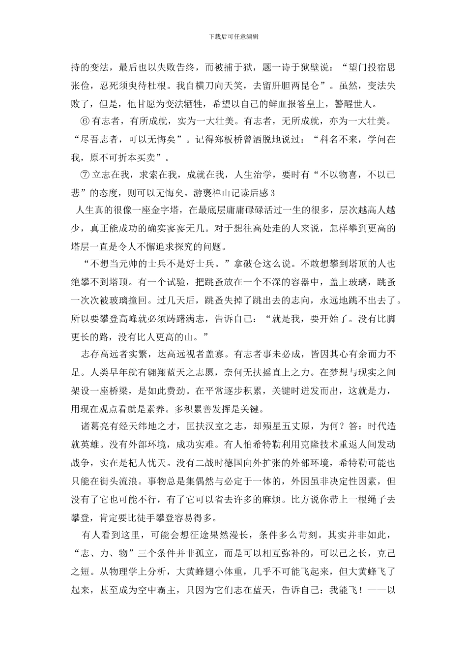 游褒禅山记读后感_第3页
