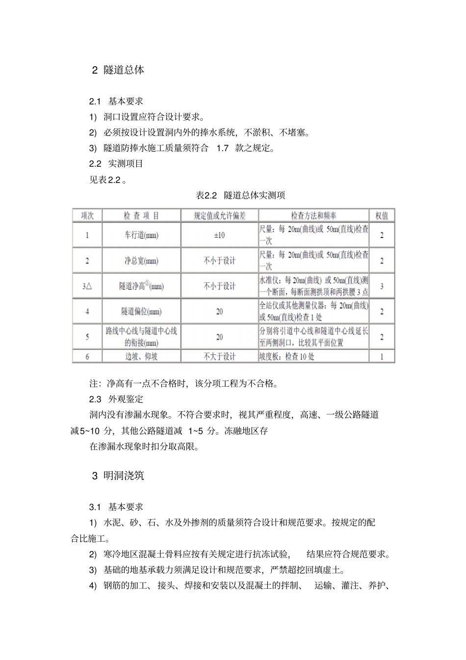 隧道工程质量检测与评定的方法与内容_第3页