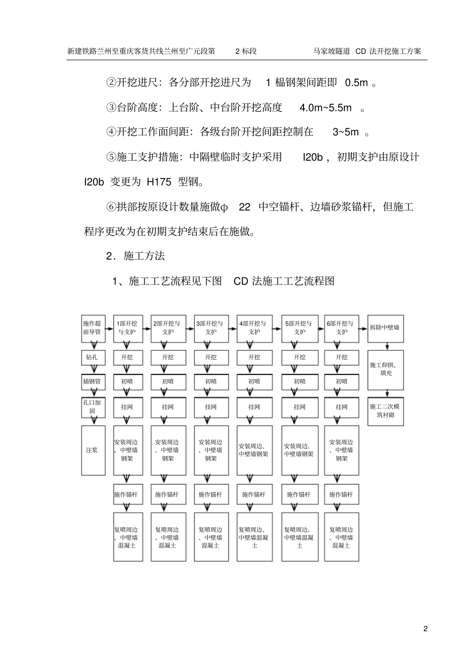 隧道开挖CD法施工方案_第3页
