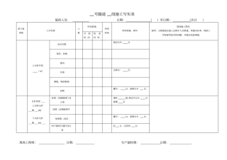 隧道施工工序写实表