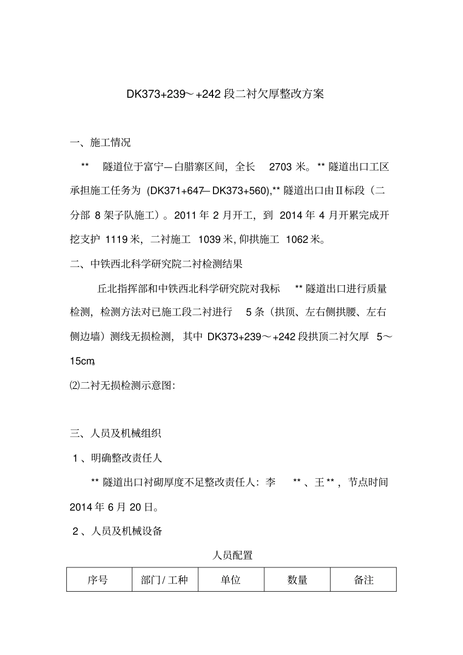 隧道衬砌厚度不足整改方案_第2页