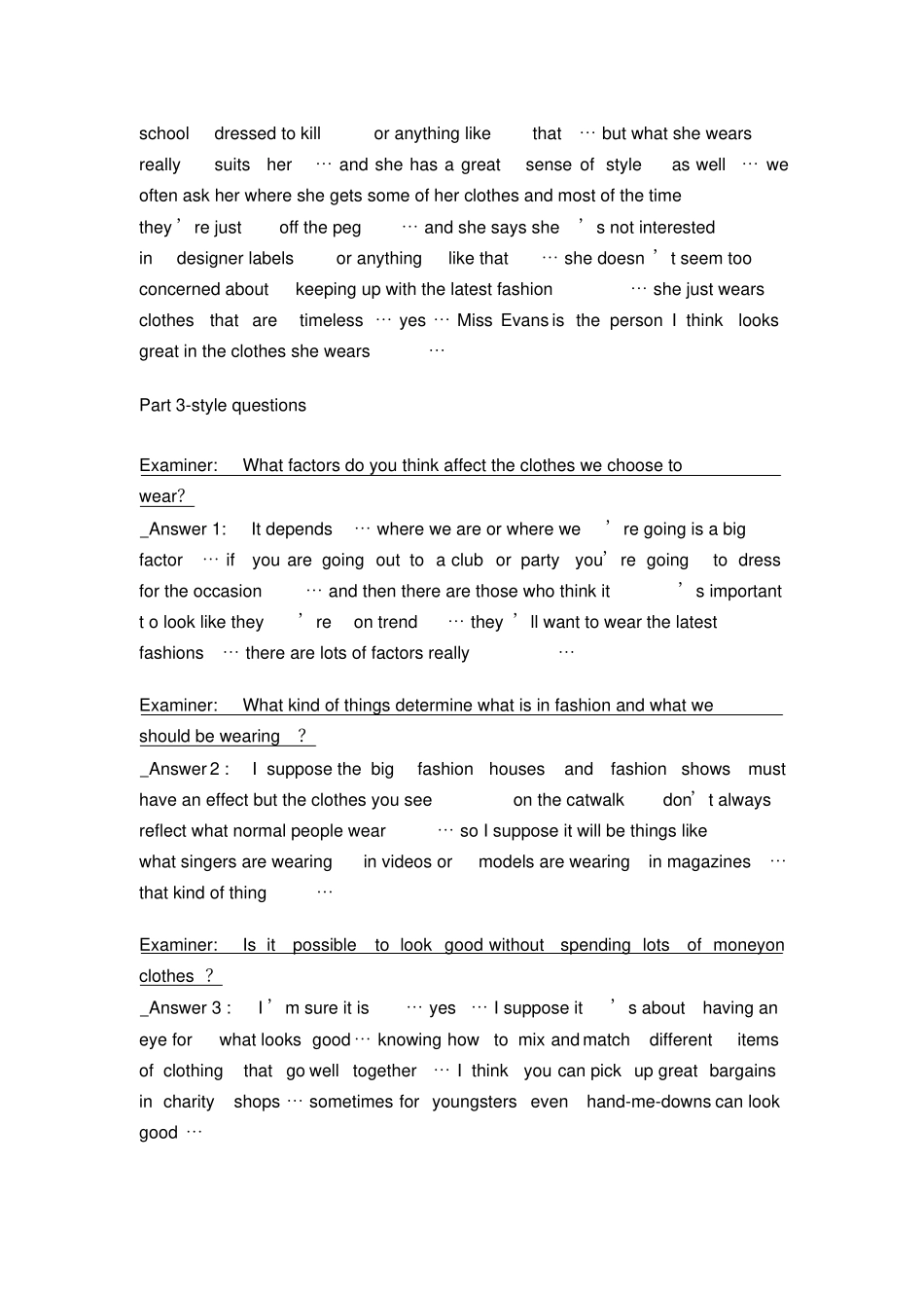 雅思口语话题clothesandfashion词汇与示范回答_第2页