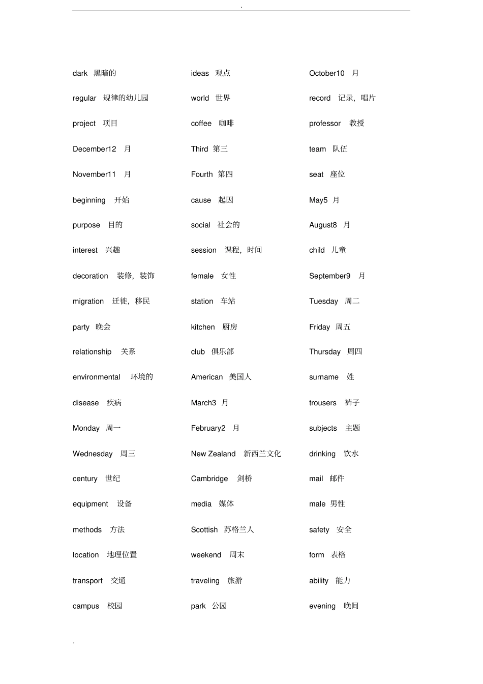 雅思听力高频词汇_第2页