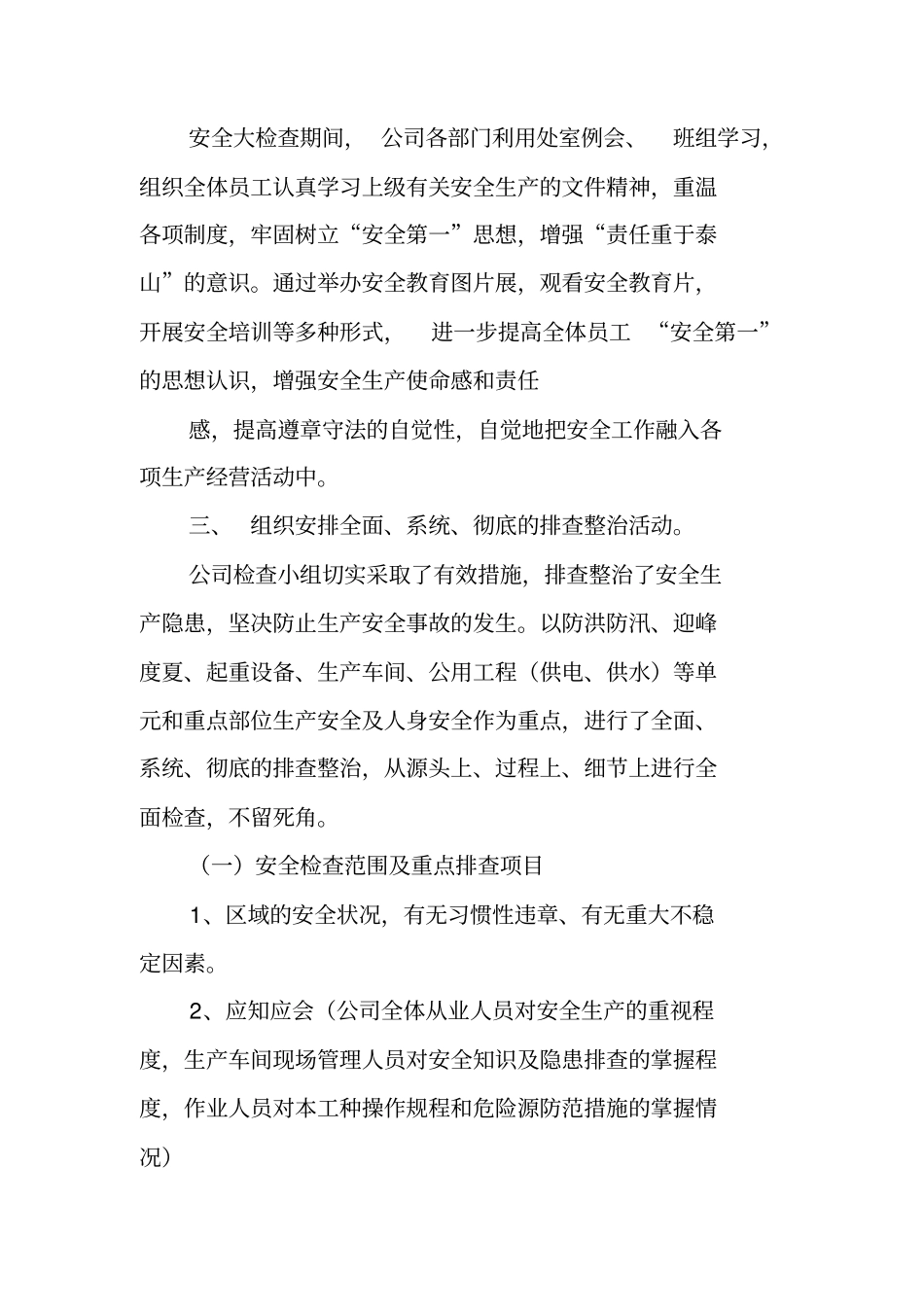 集中开展安全生产大检查工作总结_第2页