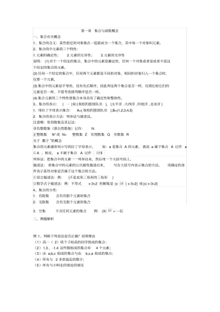 集合概念及其表示经典练习题