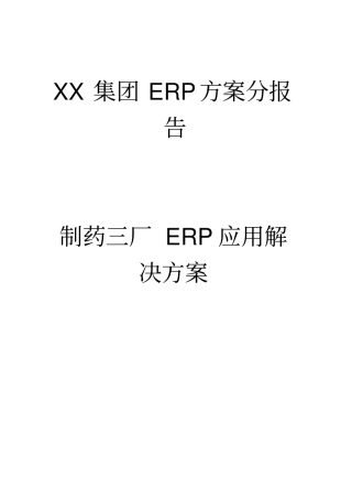 集团erp方案分析报告