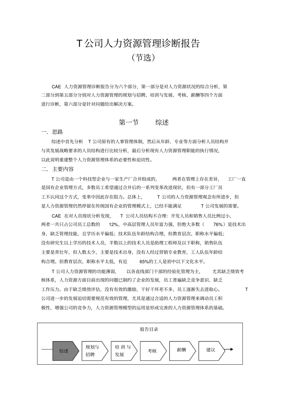 集团公司人力资源诊断报告大全_第1页