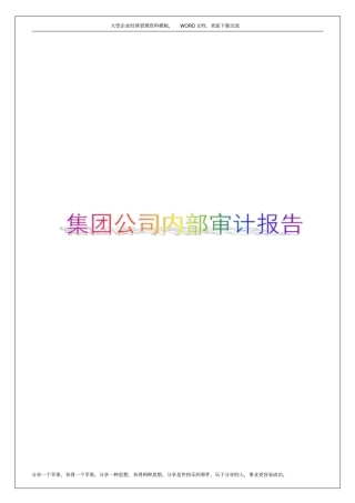 集团公司内部审计报告3p