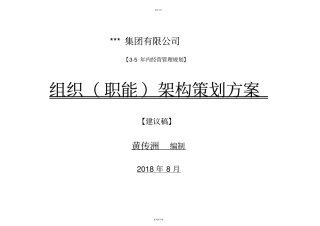 集团公司组织架构策划方案AA