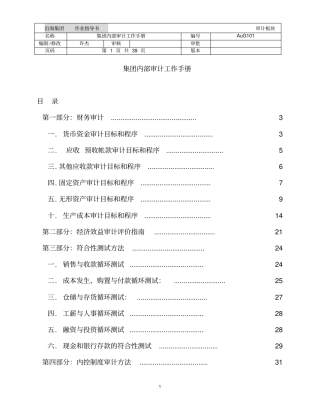 集团内部审计工作手册