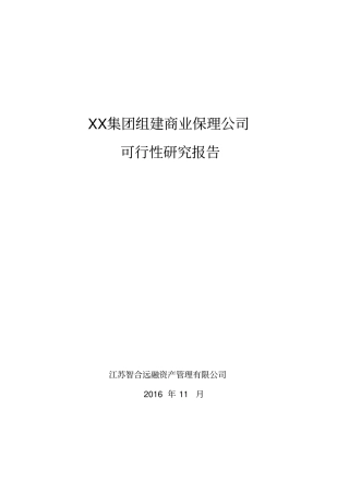 集团组建商业保理公司可行性研究报告