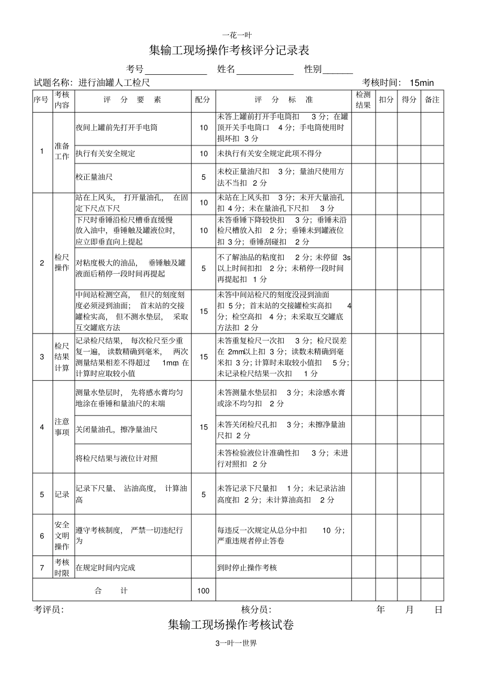 集输工实际操作试题_第3页