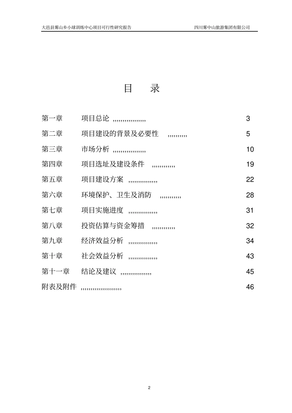 雾山乡小球训练基地项目可行性研究报告_第2页
