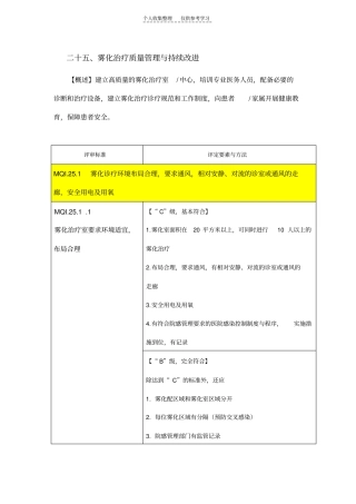 雾化治疗质量管理与持续改进