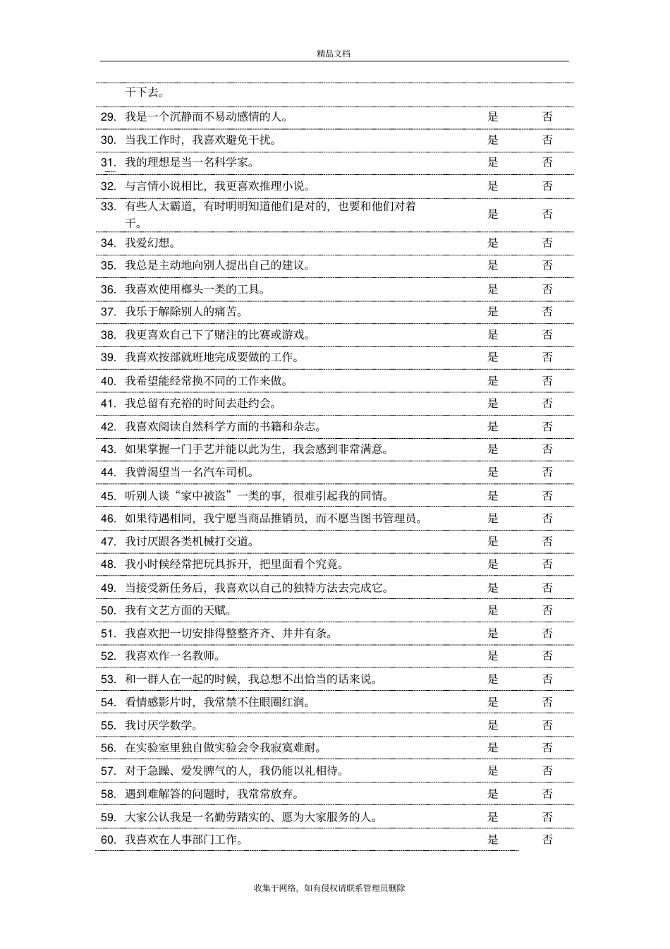 霍兰德职业兴趣测试及其评分和解释教学内容_第3页