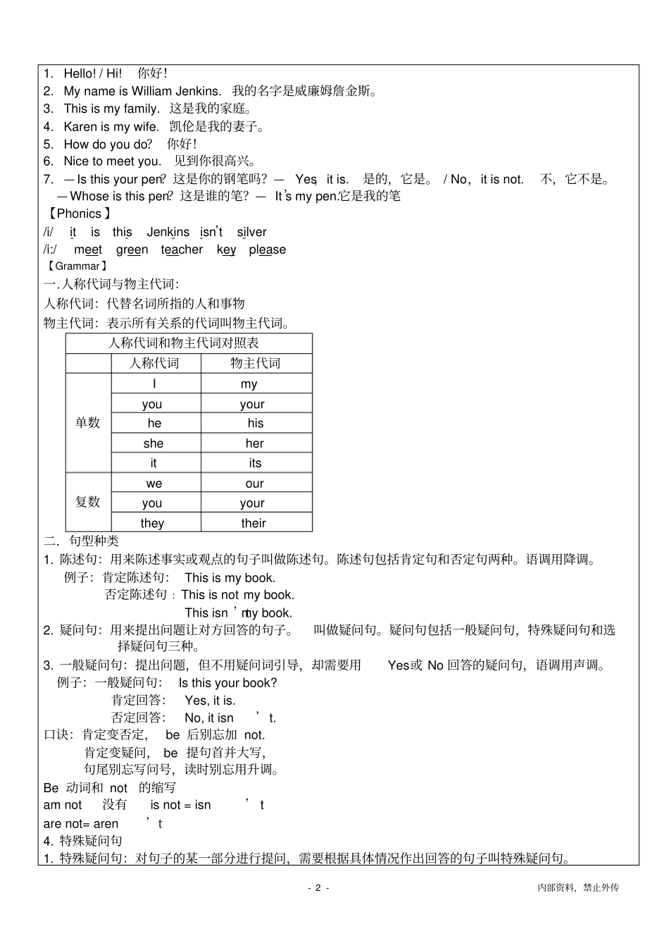 青少版新概念unit1meetthefamily_第2页