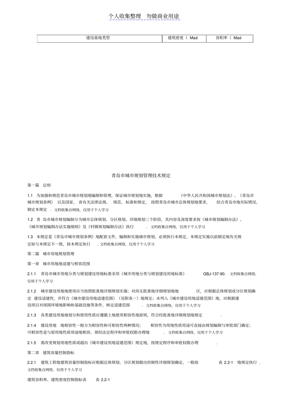 青岛城规划管理技术规定_第1页