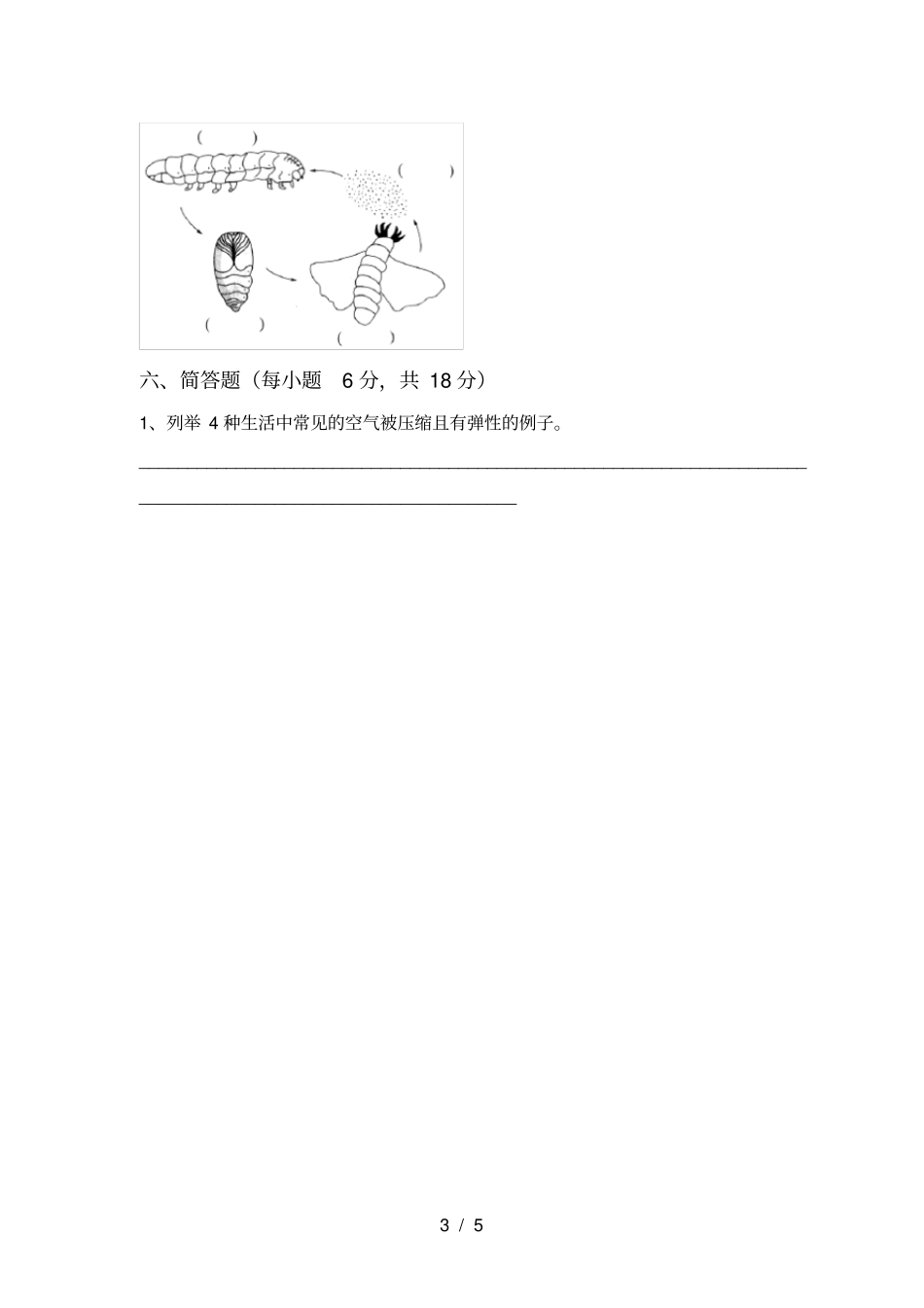 青岛版三年级科学上册期中试卷及答案【通用】_第3页