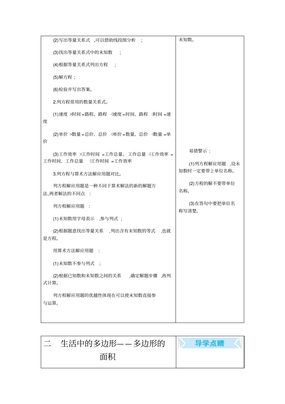 青岛版五四制四年级数学下册知识点汇总全册_第3页