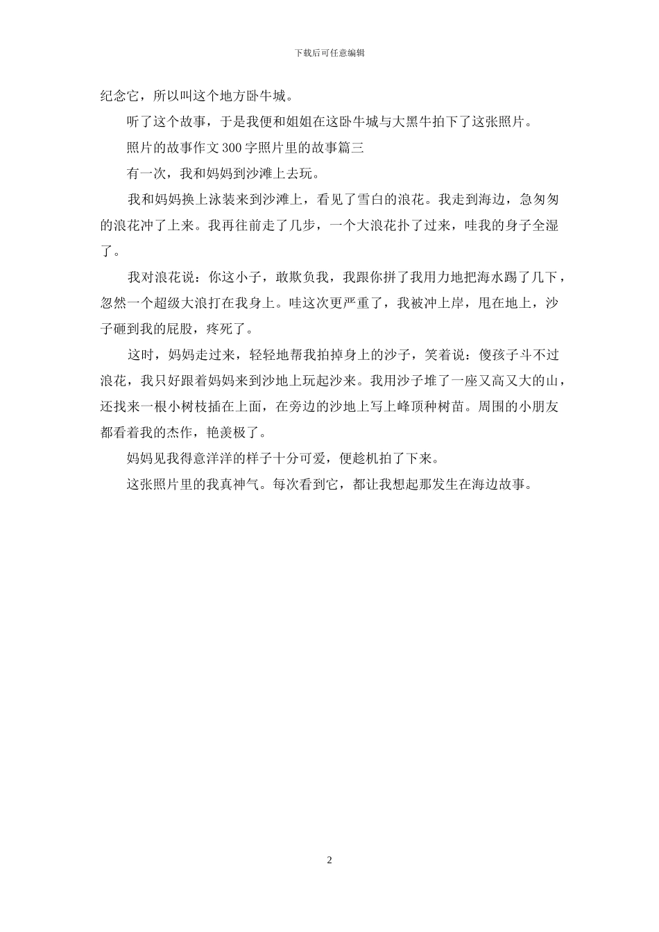 照片的故事作文300字_第2页