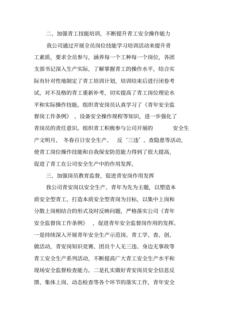 青工安全工作总结_第2页