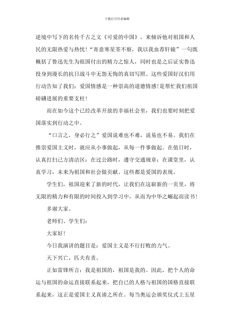 爱国主义的演讲稿-1_第3页