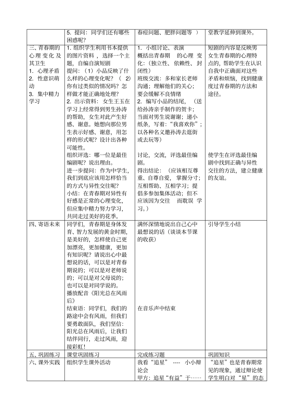 青春期发育教学设计_第3页