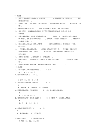 青草国的鹅阅读考试题及答案