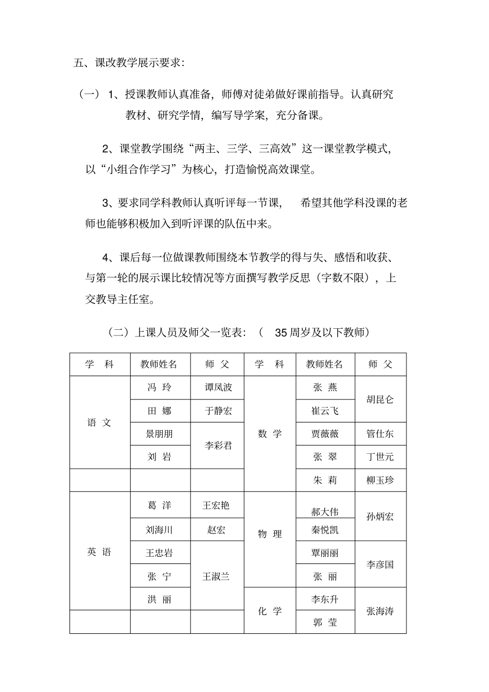 青蓝工程徒弟汇报课活动方案201509_第2页