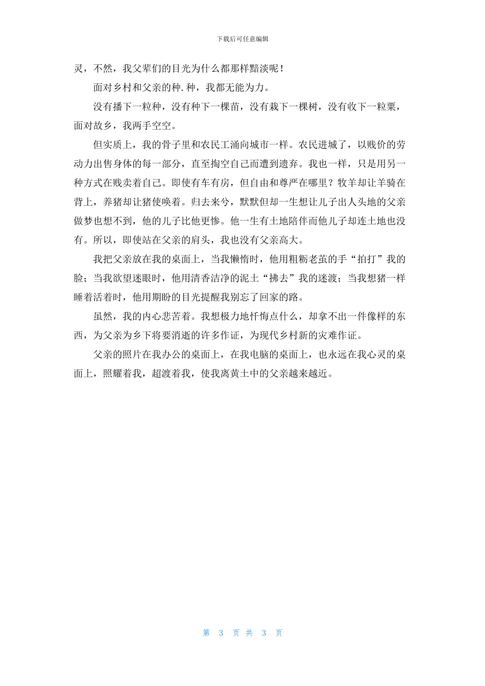 父亲在我的桌面上_第3页