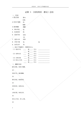 静女习题总结83227