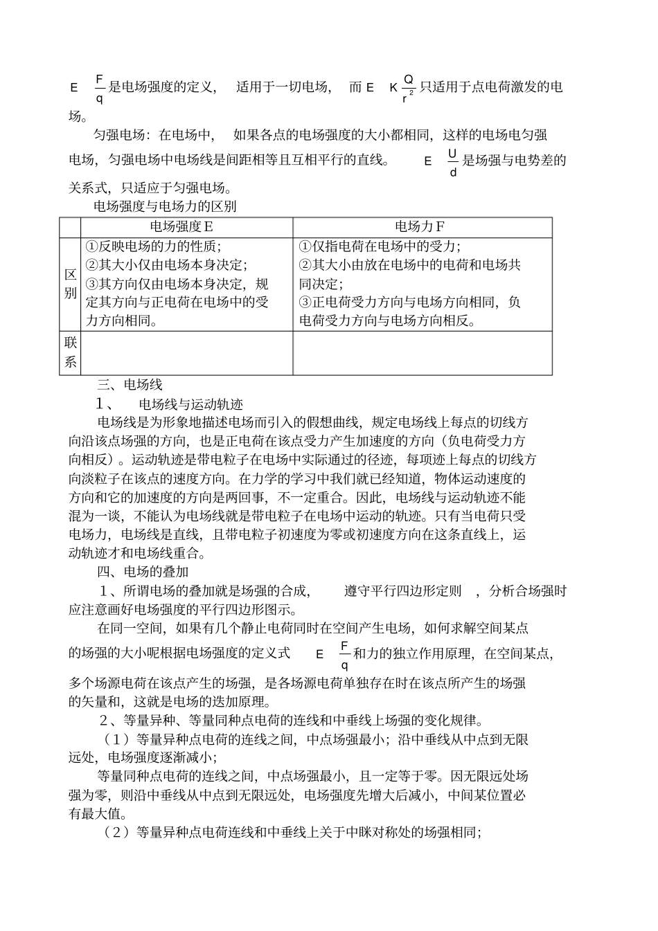 静电场知识点_第3页