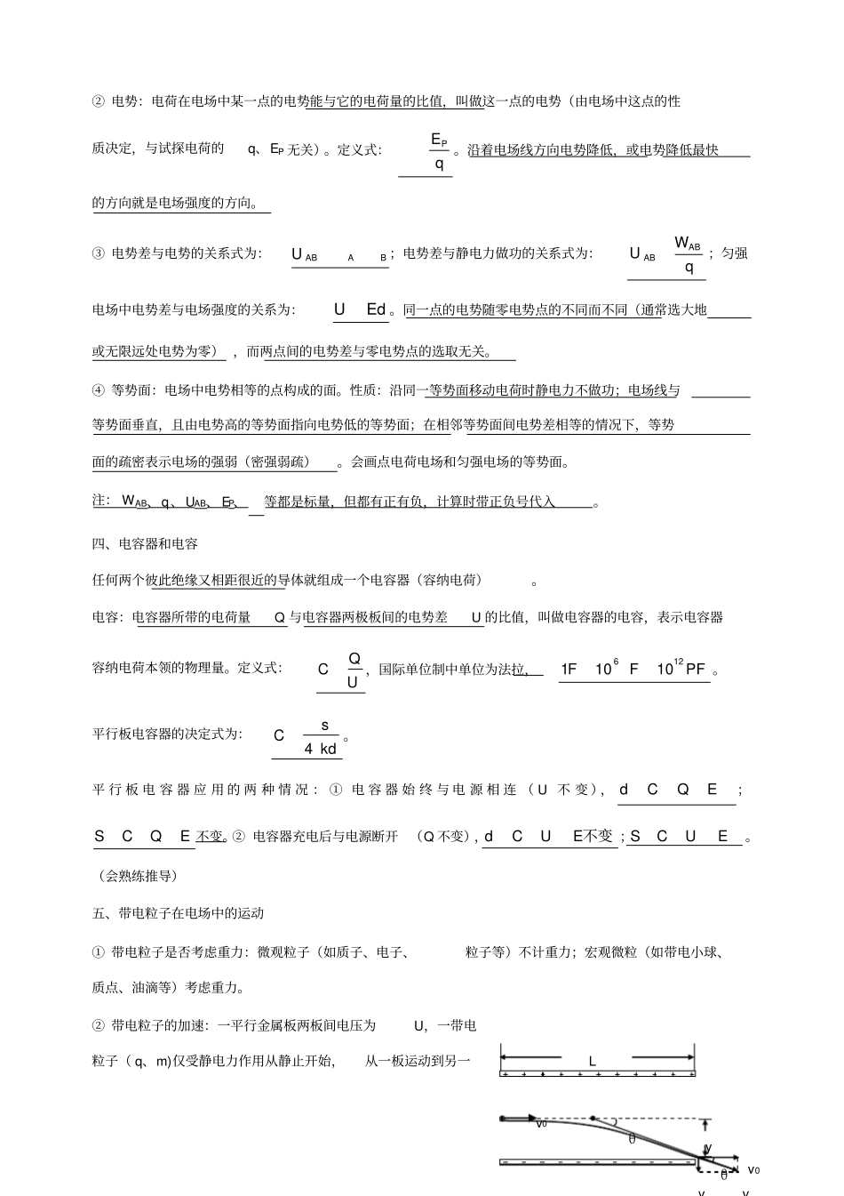 静电场知识点小结_第2页