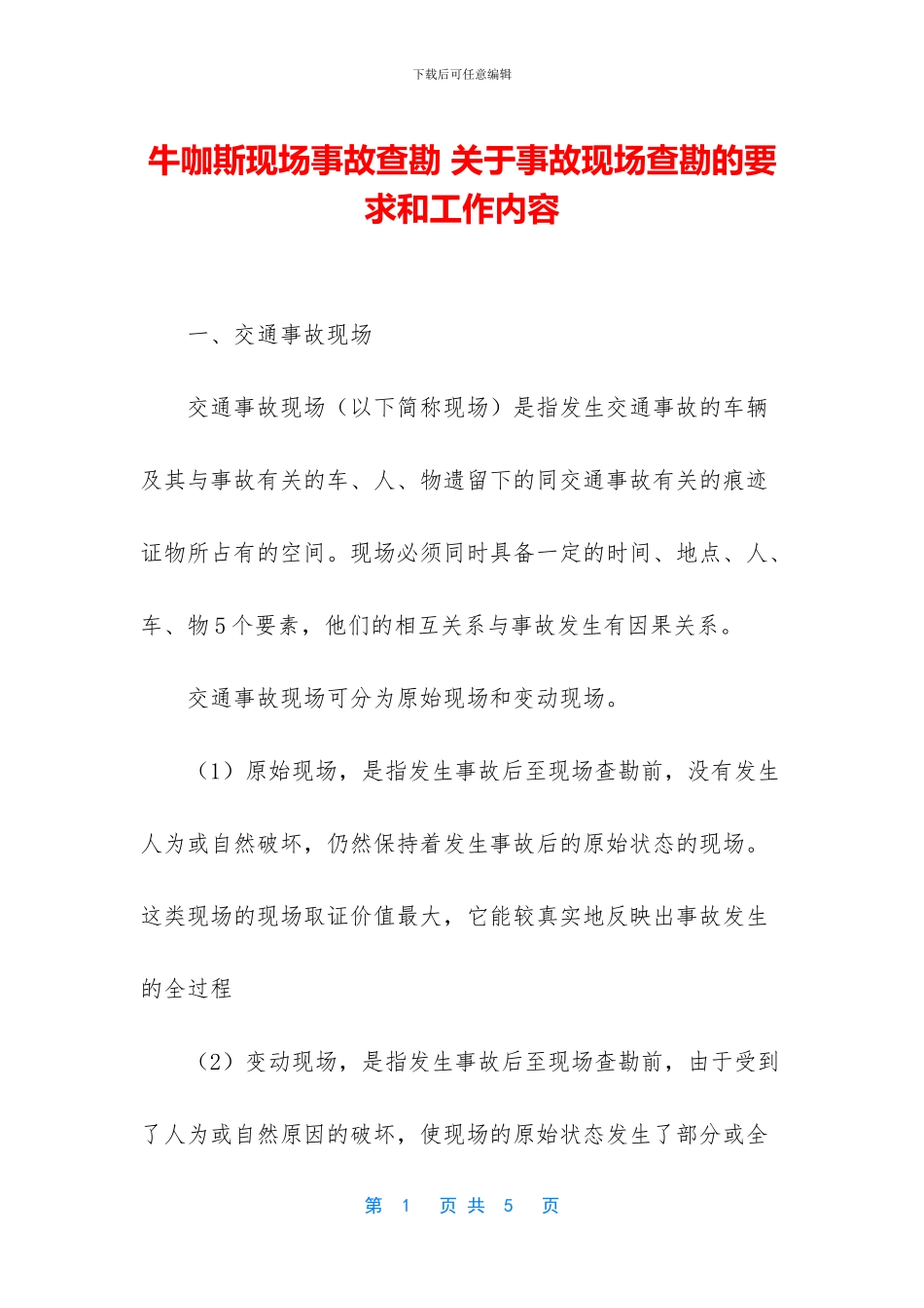 牛咖斯现场事故查勘_第1页