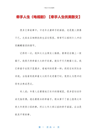 牵手人生《电视剧》