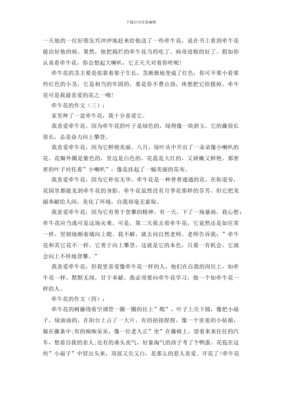 牵牛花的作文30篇_第2页